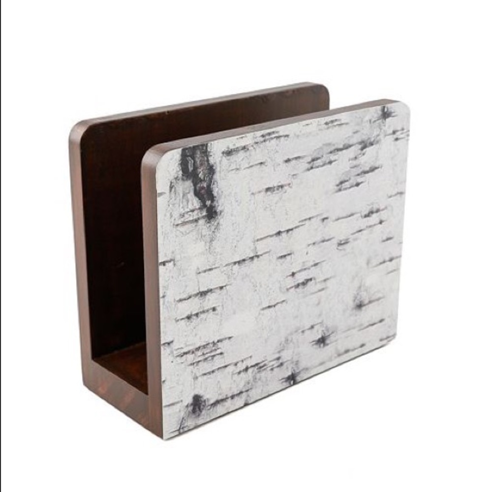 Birch napkin holder